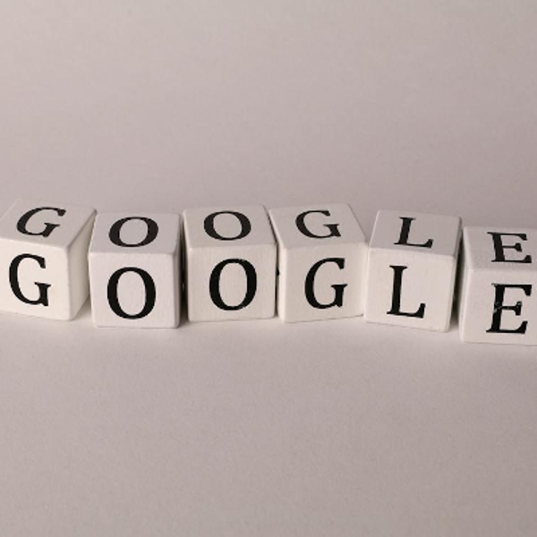 Google Spelled on Letter Cubes